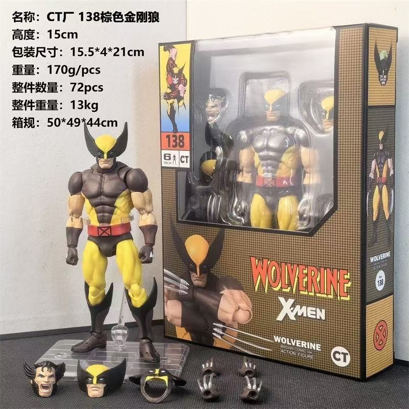 Hàng sẵn có Mafex138 Phiên bản truyện tranh Marvel Wolverine CT Factory KO Logan Brown Suit Hình hàn
