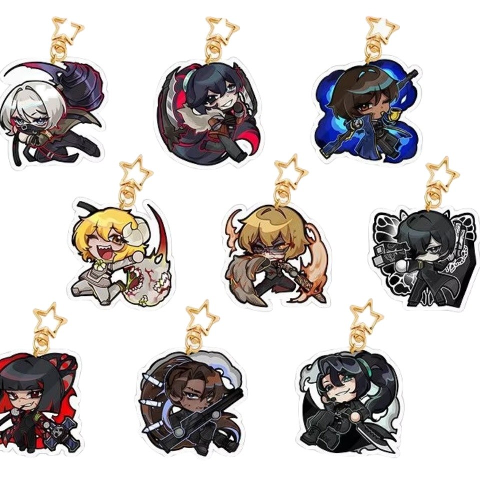 Limbus Company Anime KeyChain Faust Hong Lu Ishmael Sinclair Men Key Chain for Women Fashion Figure 