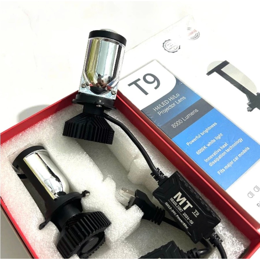 Đèn Pha Bi Cầu Chân H4 T9 Pro Bản Quạt Xanh 2026 LED – Đèn T9 Pro Ánh Sáng Đỉnh Cao BL77