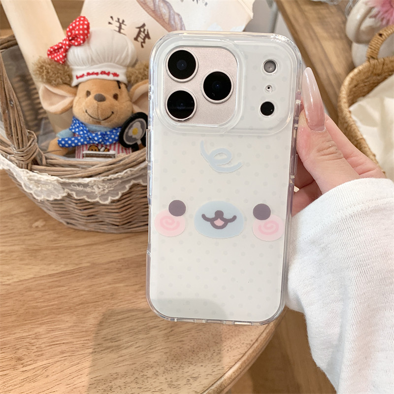 Dành Cho iPhone 17 13 14 15 16 pro max Case ins Cô Gái Dễ Thương Blush Biểu Hiện Sữa Đậu Dễ Thương S