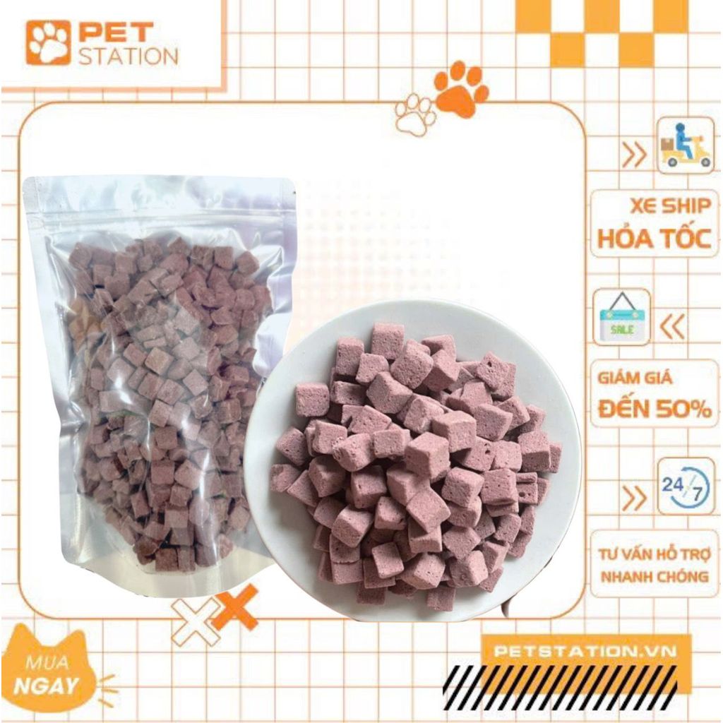 Viên khoai môn mix ức gà hỗ trợ đường ruột, cung cấp chất xơ, làm đẹp lông cho chó mèo - PetStation2