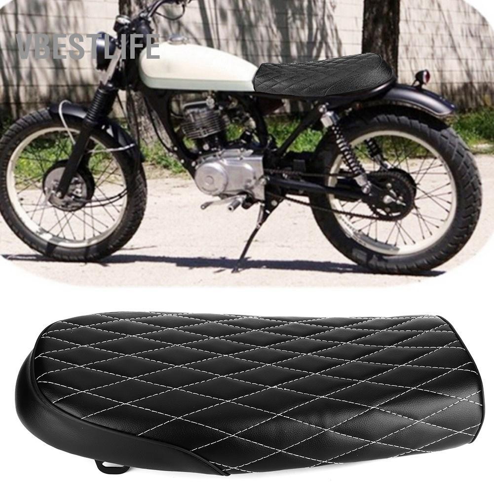 VBESTLIFE Cafe Race Yên Xe Máy Da PU Vintage Ghế Đệm Bằng Cho CG125 GN CG CB200 CB350 CB400SS CB500 