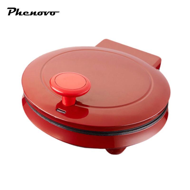 Máy làm bánh Pizza điện Nồi bánh quế chống dính bằng thép không gỉ Lò nướng mặt bàn trong nhà để nướng bánh nhà bếp tại nhà