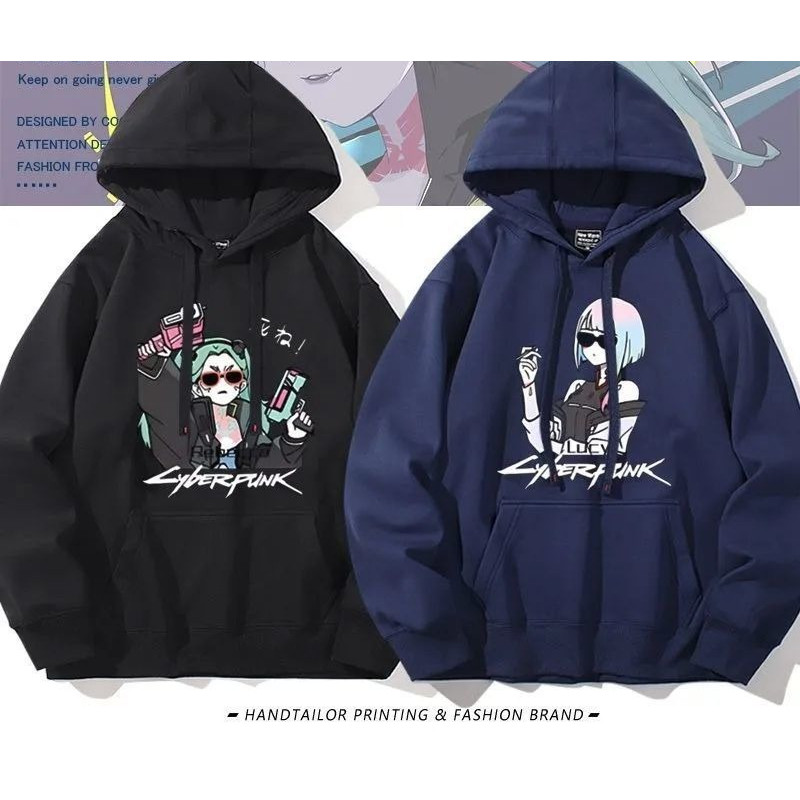 Áo hoodie nam nữ phong cách cyberpunk edge walker, phù hợp thời trang thu đông