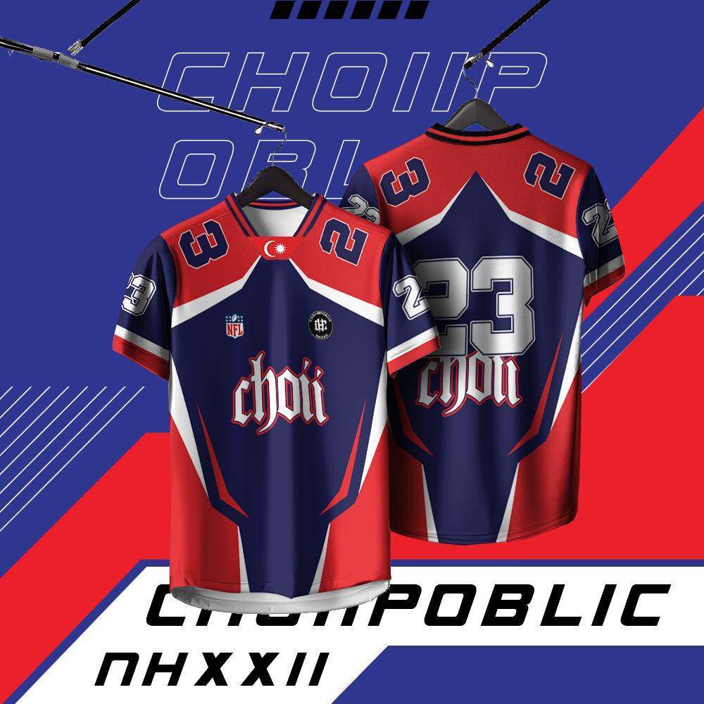 Choii Baju Áo Tùy Chỉnh Jersey Lelaki virus jersey Cổ Retro Jersey Microfiber PLUS SIZE Jersi Nam Nữ