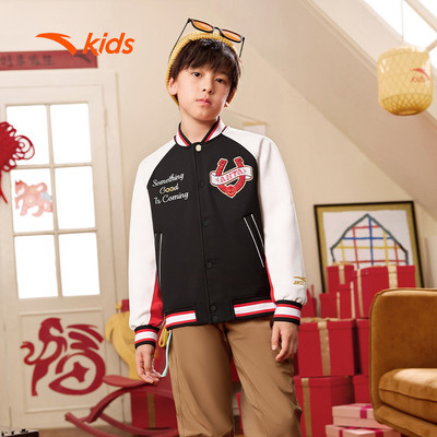 [BST Tết] ANTA Kids Áo Khoác Bomber Thời Trang Bé Trai Áo Khoác form áo bóng chày năng động 3526A8723B
