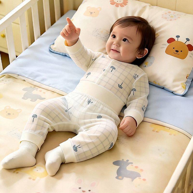 Boys and Girls Cotton Inner Wear High-Waisted Trousers Suit Children Long John Base bKiJ