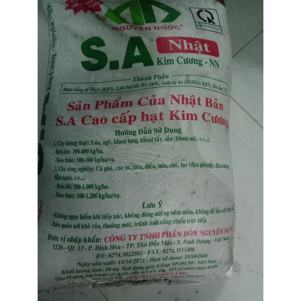 (Bao 50kg - 11k/kg) (1kg) Phân đạm SA, Đạm sulfat, Amoni sunphat, Ammonium sulphate, phèn kép phân S
