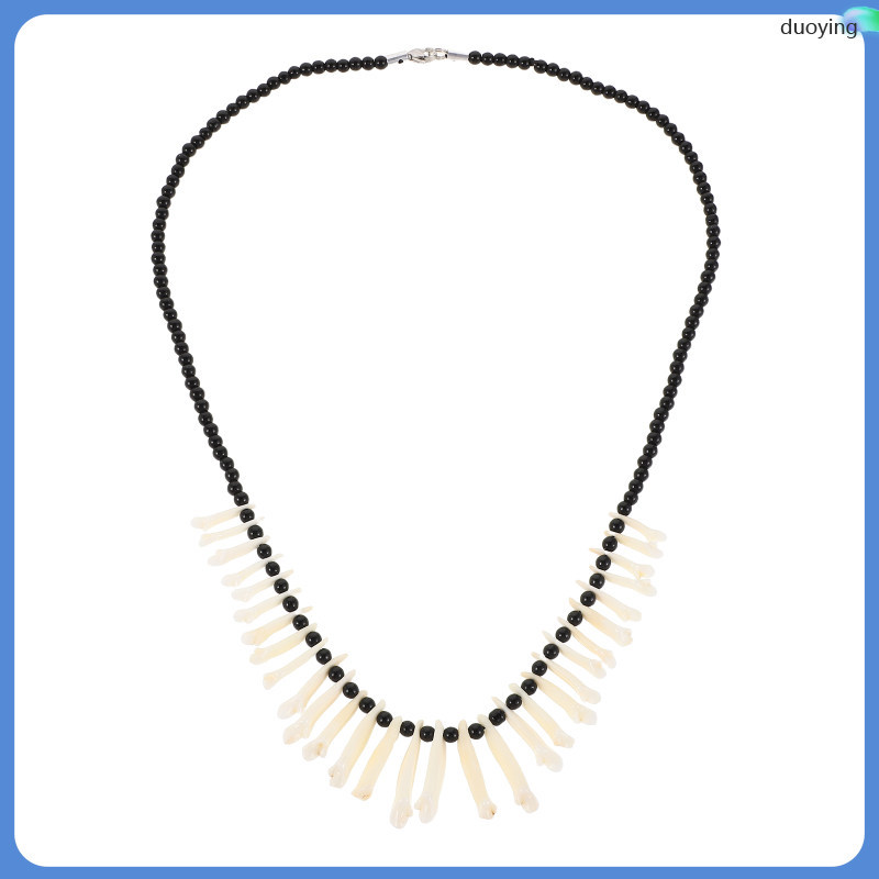 Vòng cổ boho đính cườm từ xương, style bộ lạc