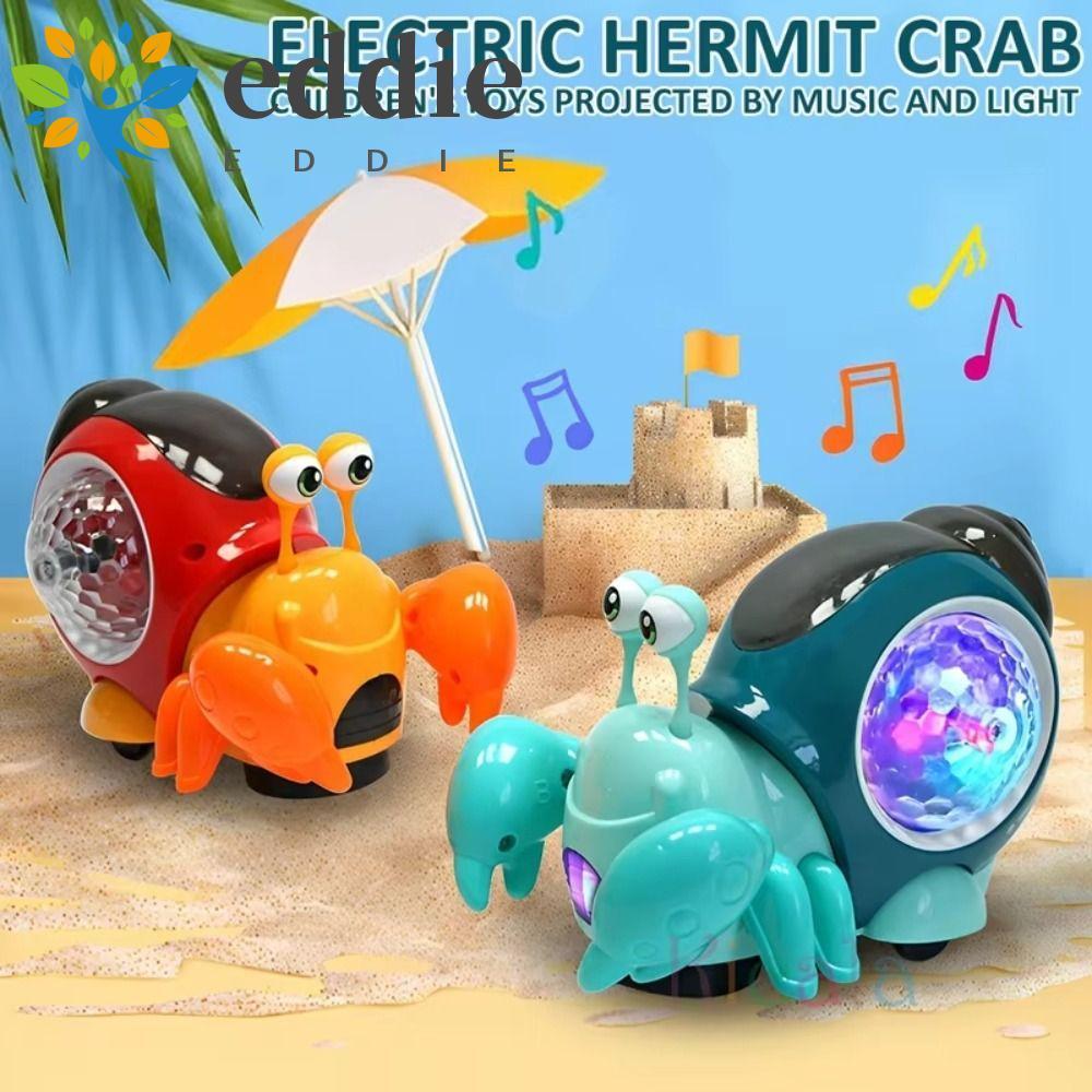 EDIE Dancing Hemit Cua Đồ chơi, Đồ chơi thời gian đi bộ bằng nhựa LED Light Cua Đồ chơi đi bộ, Dễ th