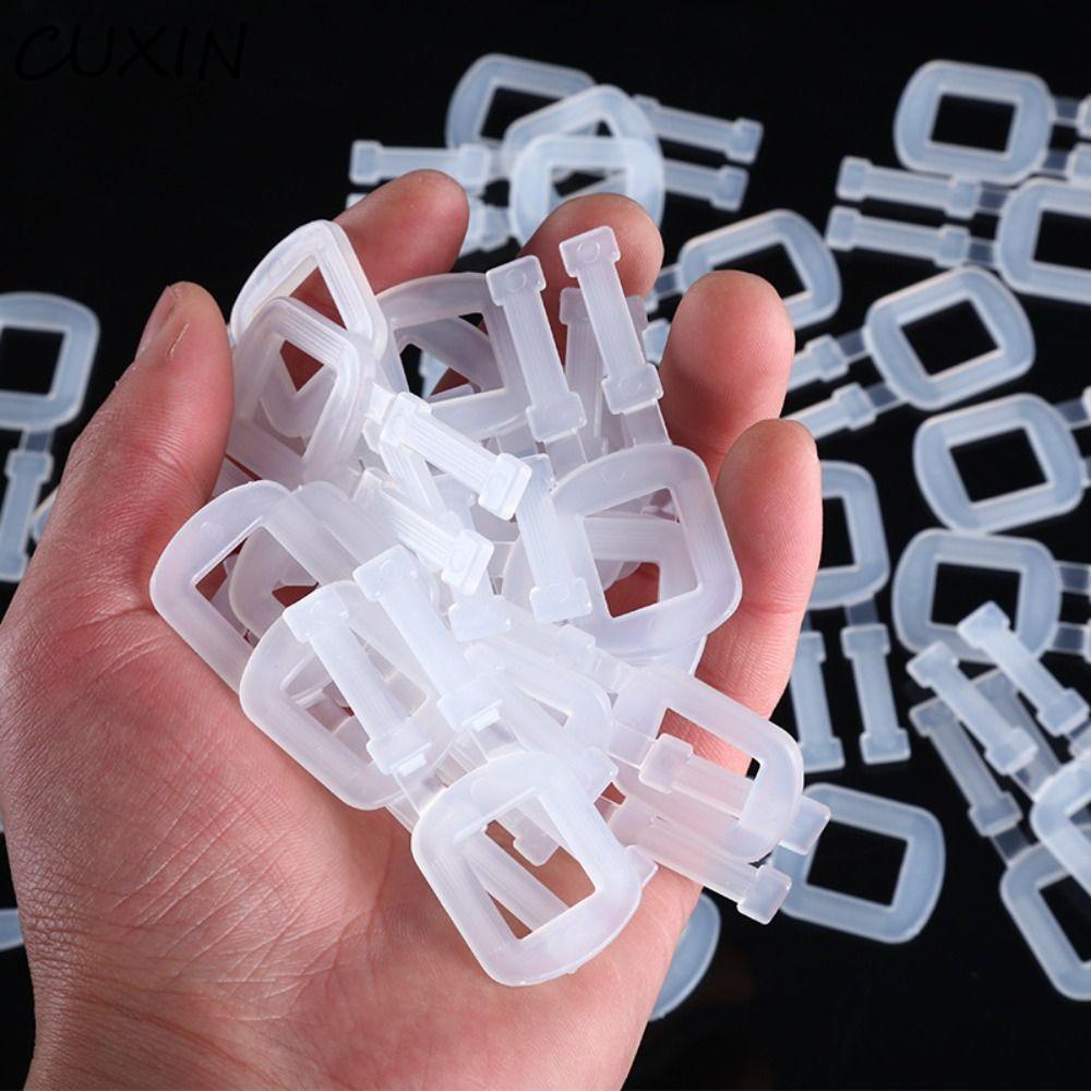 CUXIN Khóa dây đeo đóng gói CUXIN, Khóa đóng gói bằng nhựa 60x25 Mm màu trắng, Khóa dây đai Polyeste