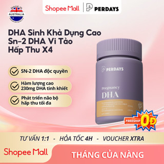 Sn2 DHA Sinh Khả Dụng Cao - DHA Perdays - Tinh khiết, Không tanh - DHA Vi Tảo Biển - Lọ 60 viên