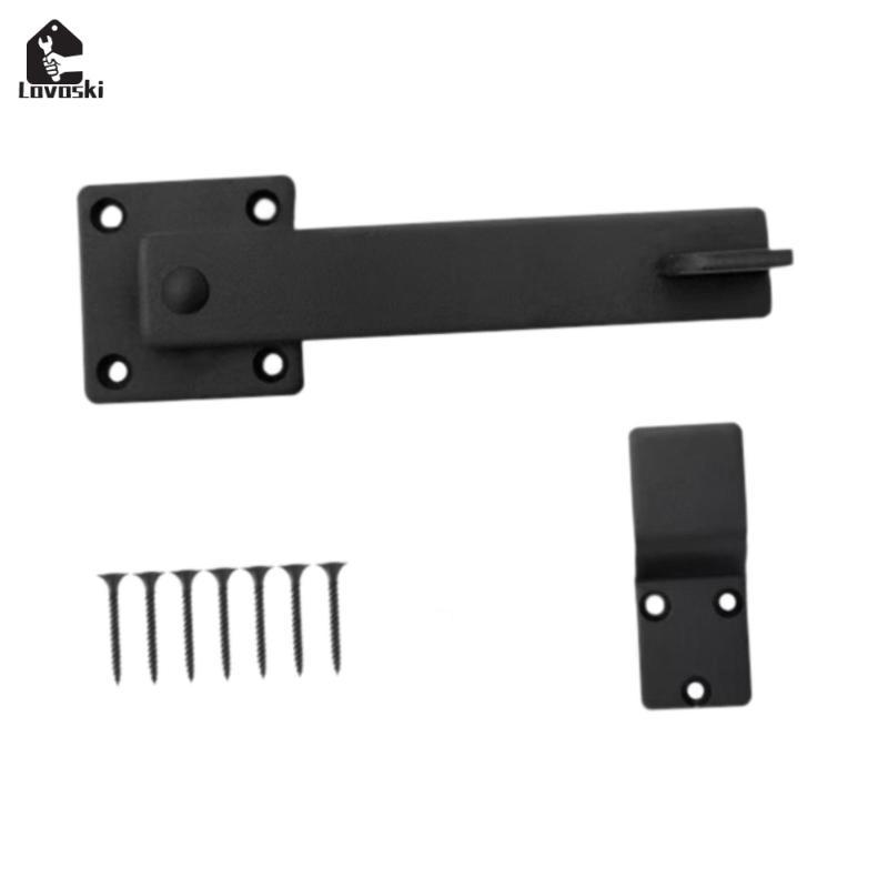 Barn Door Lock Flip Latch Kit Đa năng cho Garage Yard Heavy Duty Matte Black