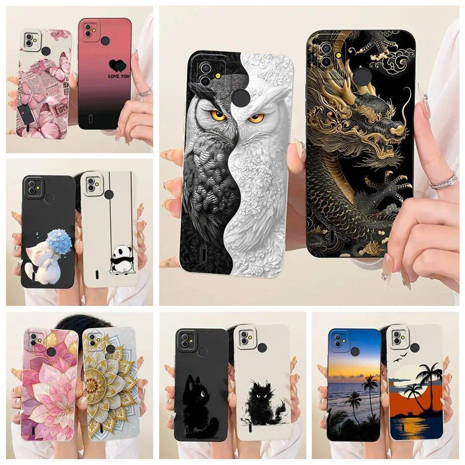 Dành Cho Tecno Pop 4 Ốp Lưng BC2c BC1s Thoáng Mát Cú Rồng Sơn Vỏ Điện Thoại TPU Mềm Cho Tecno Pop 5 