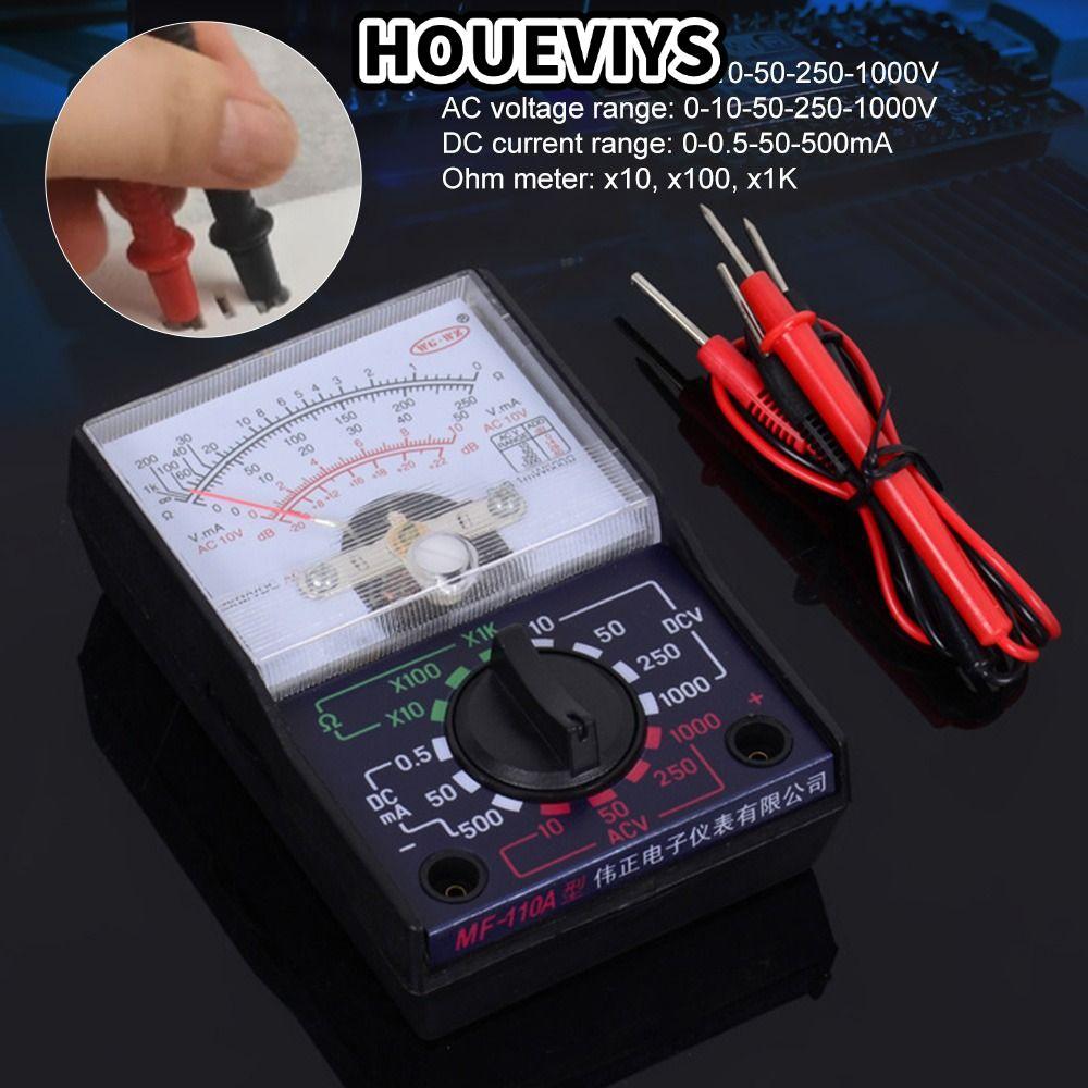 Đồng hồ vạn năng tương tự HOUEVIYS Máy kiểm tra OHM Multitester MF-110A Vôn kế