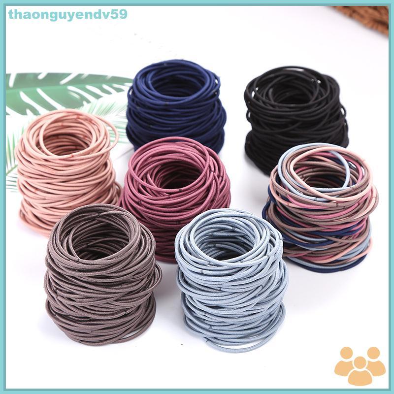 Thaonguyendv59 100 Dây Buộc Tóc cao su cho bé gái Nữ Dây Buộc Tóc Dây Buộc Tóc dây buộc tóc đàn hồi 