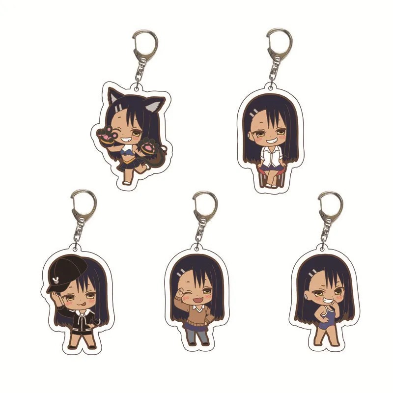 Móc khóa Anime Ijiranaide Nagatoro San Nagatoro Hayase Mica Acrylic trong suốt Chibi dễ thương treo 