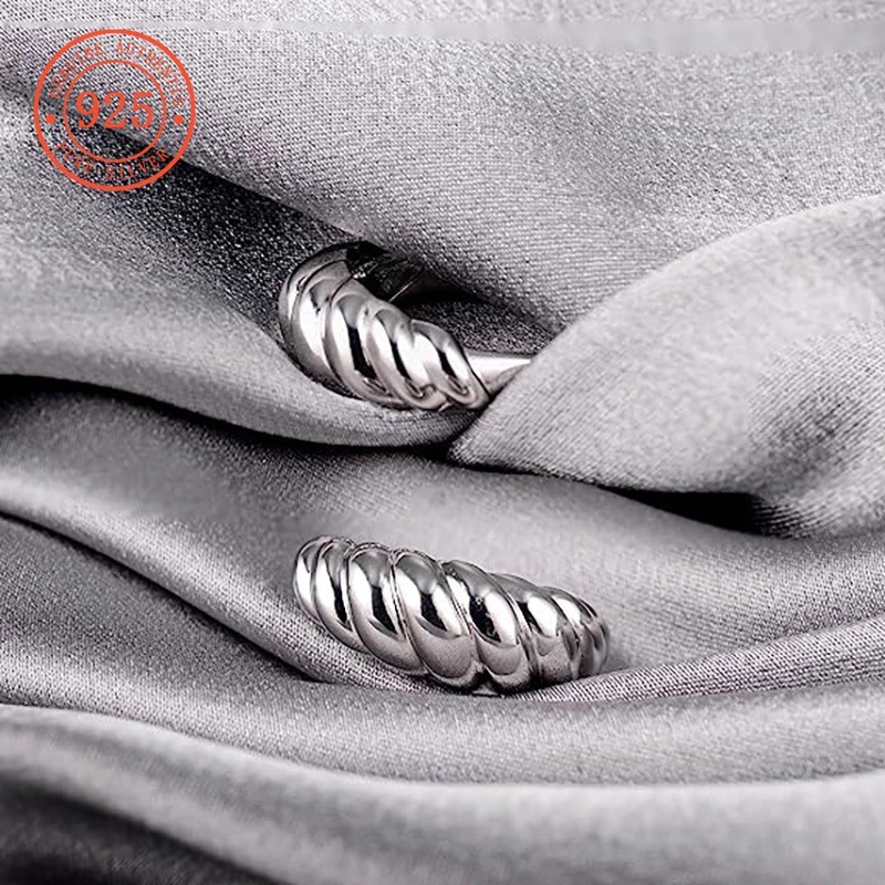 Nhẫn Croissant xoắn sáng tạo mới SHEFUNI CSX1012