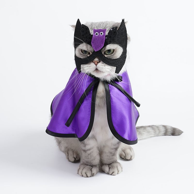 Jizai Mèo Chó Corgi Dễ Thương Dơi Mặt nạ Áo Choàng Trang Phục Thú Cưng Vui Nhộn Trang Phục Đạo Cụ Ản