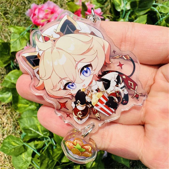 Game Genshin Impact Dahlia Skirk Cosplay COSTUME Acrylic Keychain Key Accessories Pendant - 2