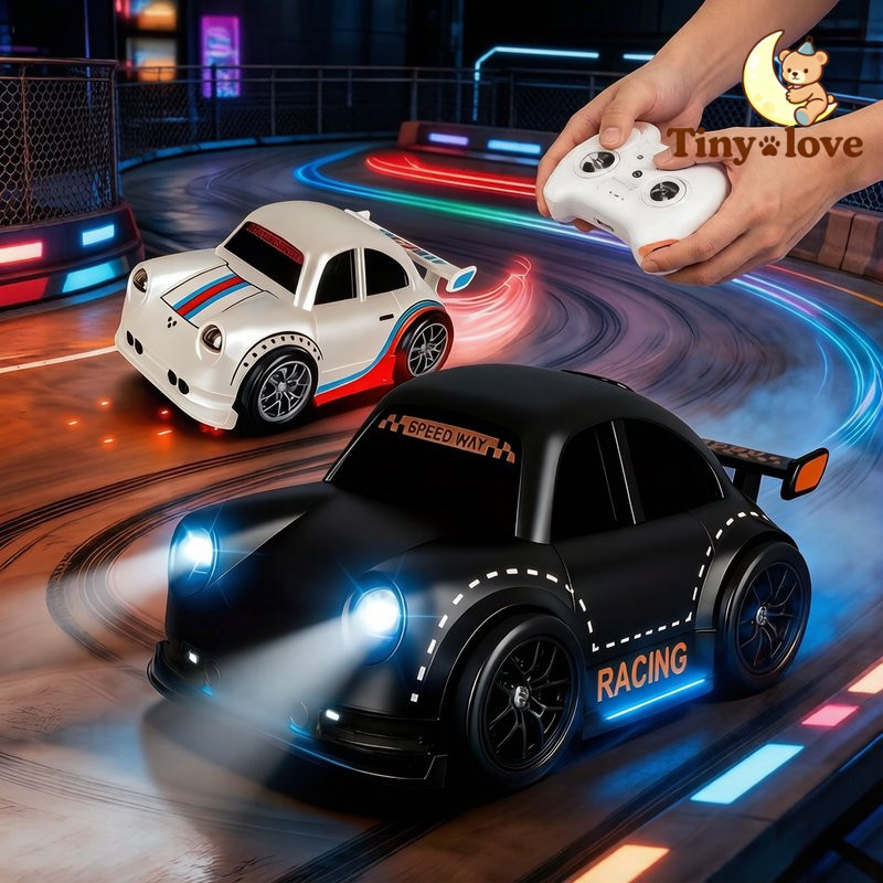 xe drift điều khiển từ xa nhựa ABS an toàn bền bỉ 3 chế độ đèn sáng tự động drift dành cho trẻ