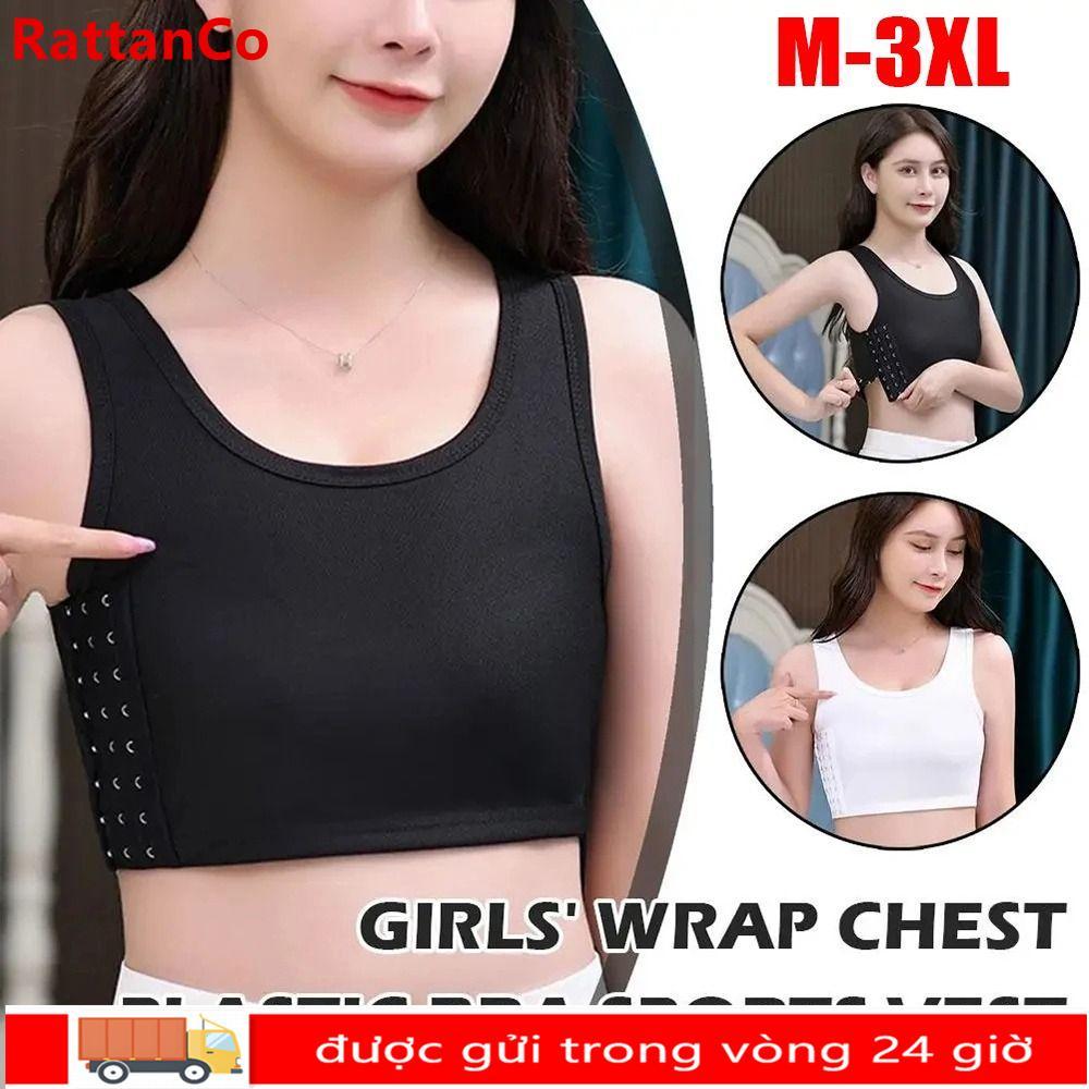 RATTANCO Áo Tank Tops Corset Ngực Shaper cho Lesbian và Tomboy Style, Size M-3XL, Chất Kết Dính