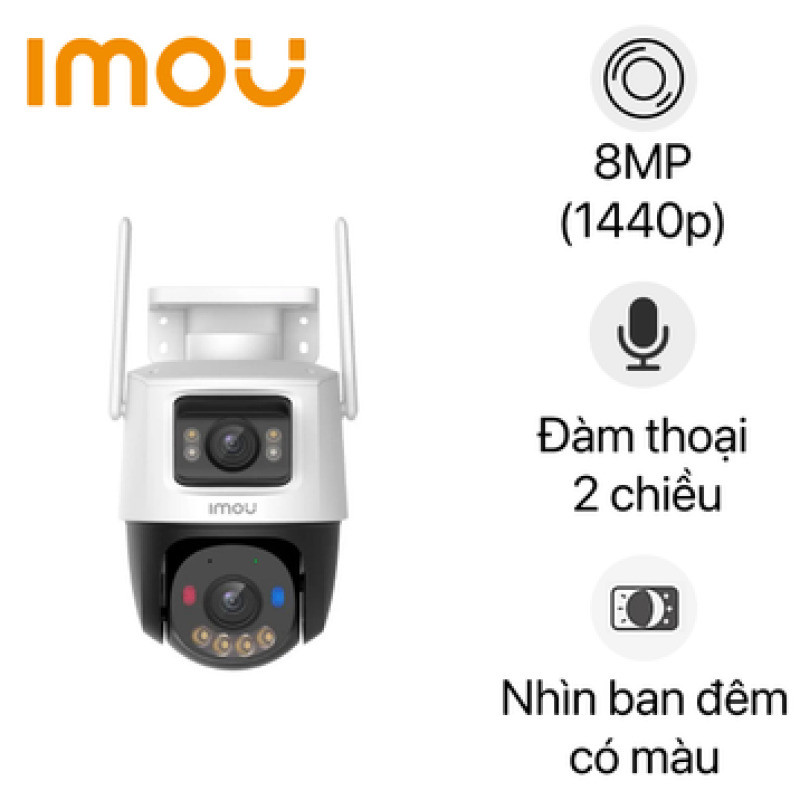Camera IP ngoài trời 360 độ 8MP Imou Cruiser Dual 2 Pro IPC-S7XFP-8U0WED