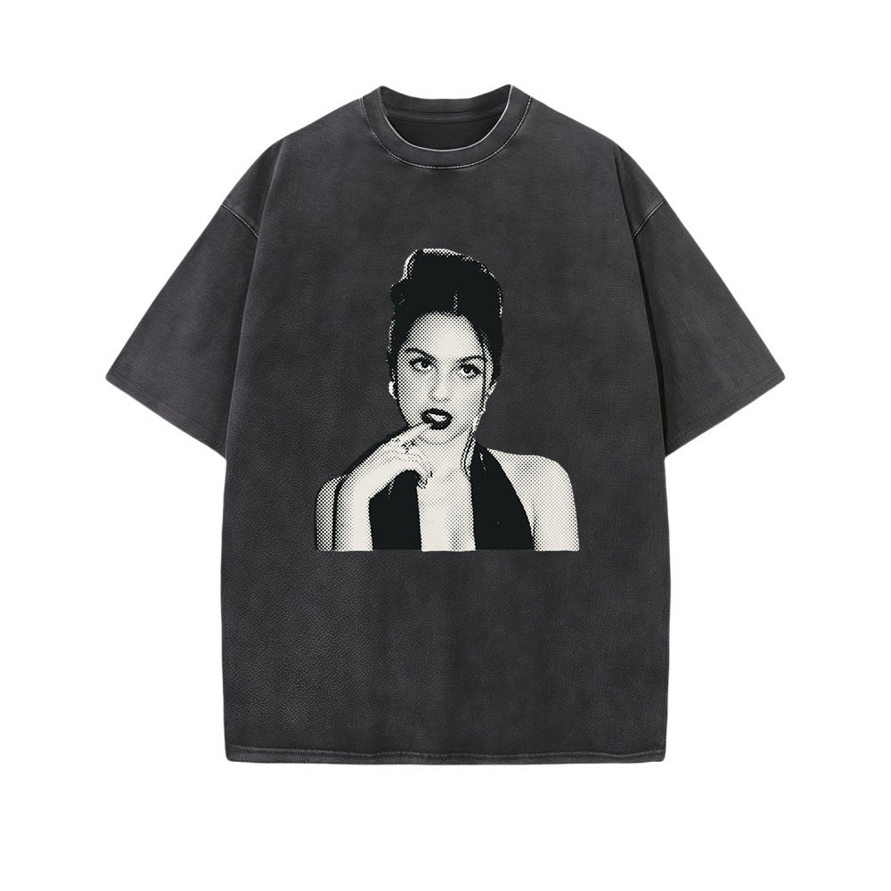 Áo thun ca sĩ nhạc Pop Olivia Rodrigo, áo thun cotton ngắn tay thời trang gothic hip-hop thời trang 