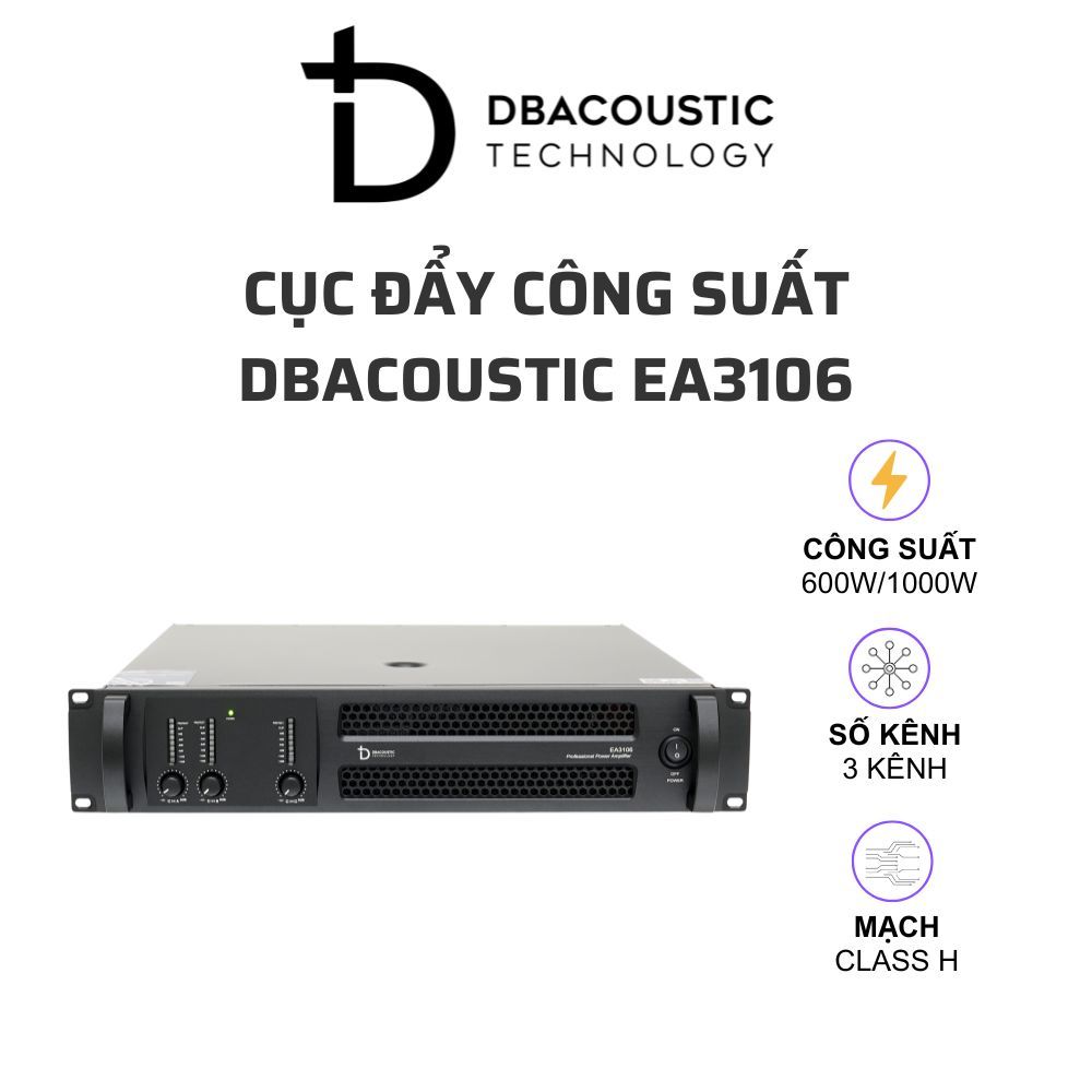 [HCM] Main Cục Đẩy 3 kênh DB Acoustic EA3106 - Hàng Chính Hãng - Bảongân audio1