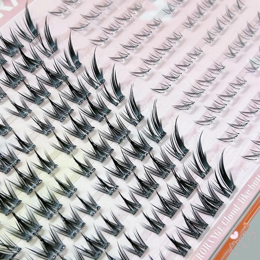 Cụm lông mi không keo 5-14mm - Lông mi Anime mềm để trang điểm tại nhà