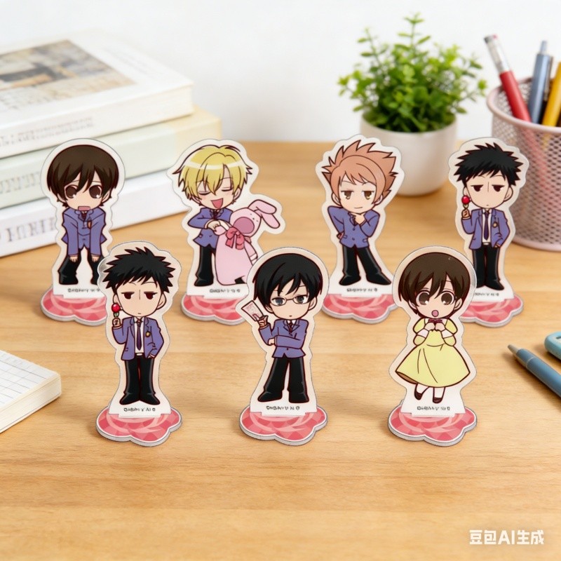 Ouran High School Host Club Anime Character Acrylic Stand Q-version Haruhi/Suoh/Hikaru Doll Anime Fi