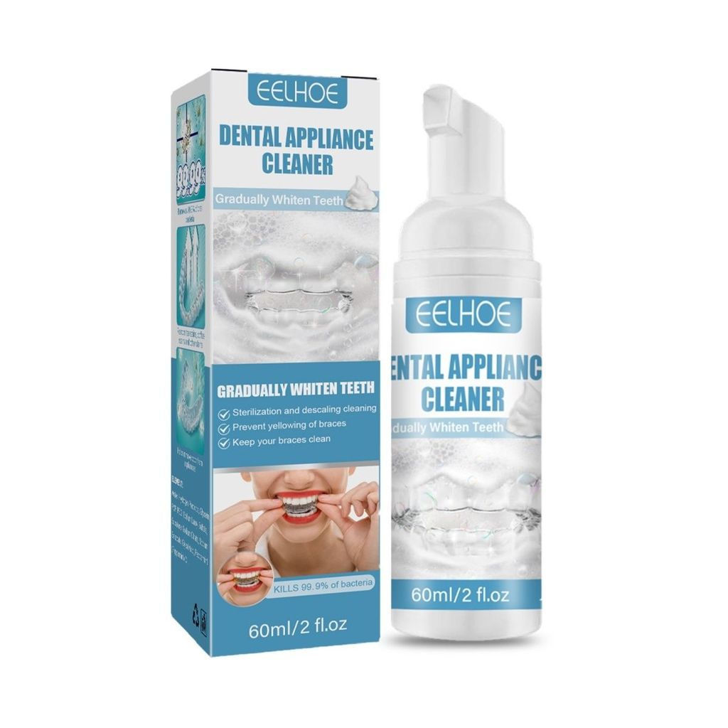 New Product#EELHOE Dental aligner foam cleaner Dental braces foam cleaner for removing stains and cl