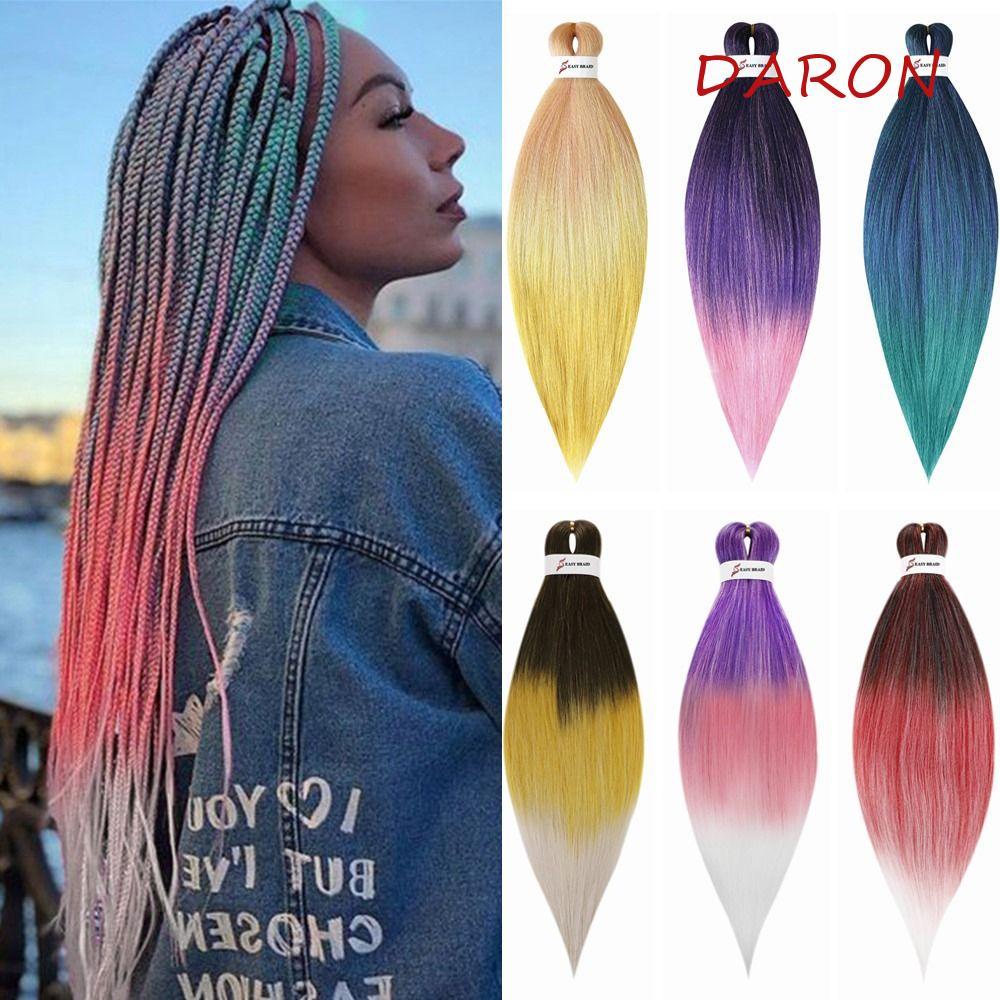 DARON Jumbo Braid Hair, Corlorful DIY Ombre Braiding Hair, 26Inch Hairstyle Pre-draw Hair Braids Jum