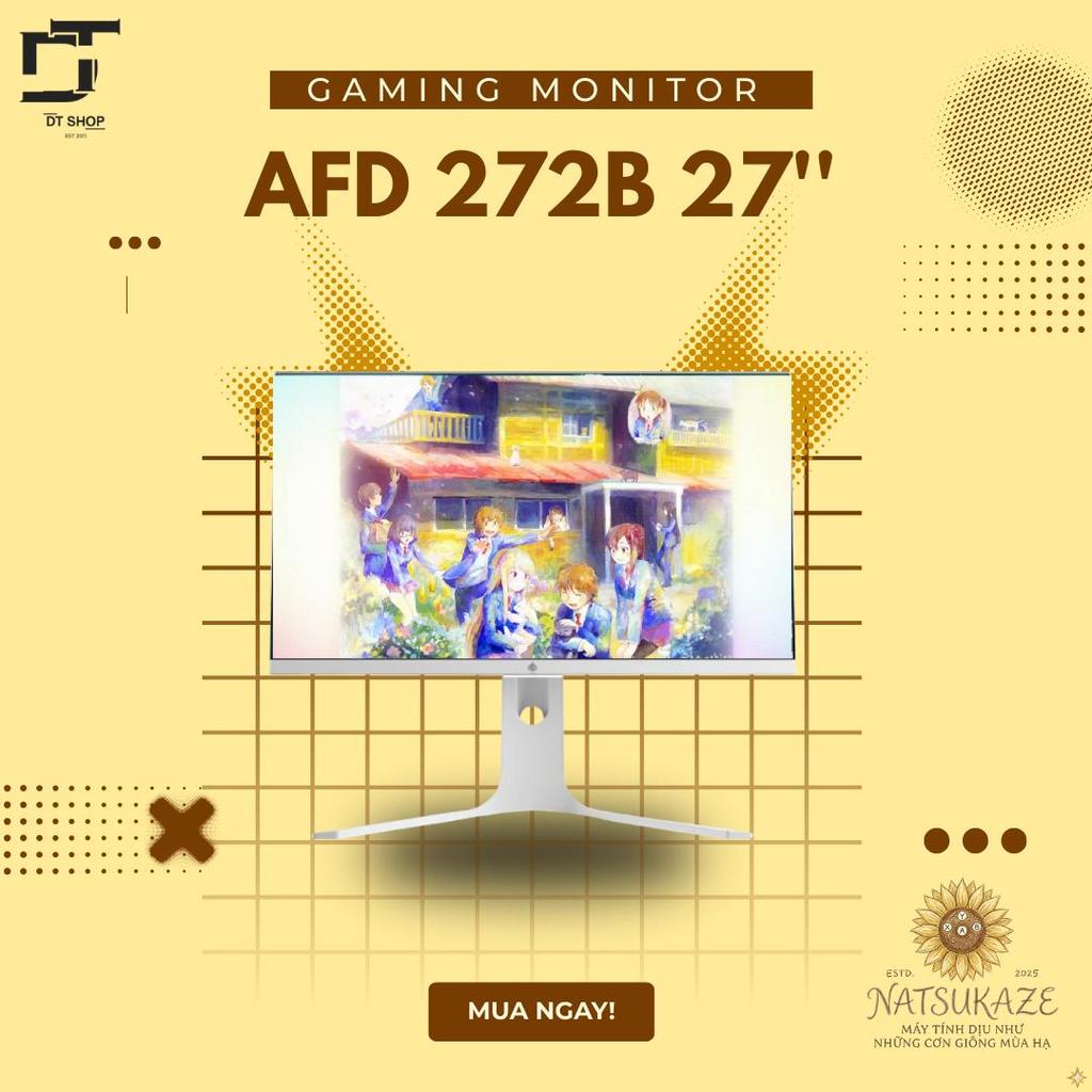 Màn Hình Gaming AFD 272B 27" Fast IPS 2K (2560x1440) - 180Hz, 1ms, Chuẩn Màu Đồ Họa  Natsukaze ProTe