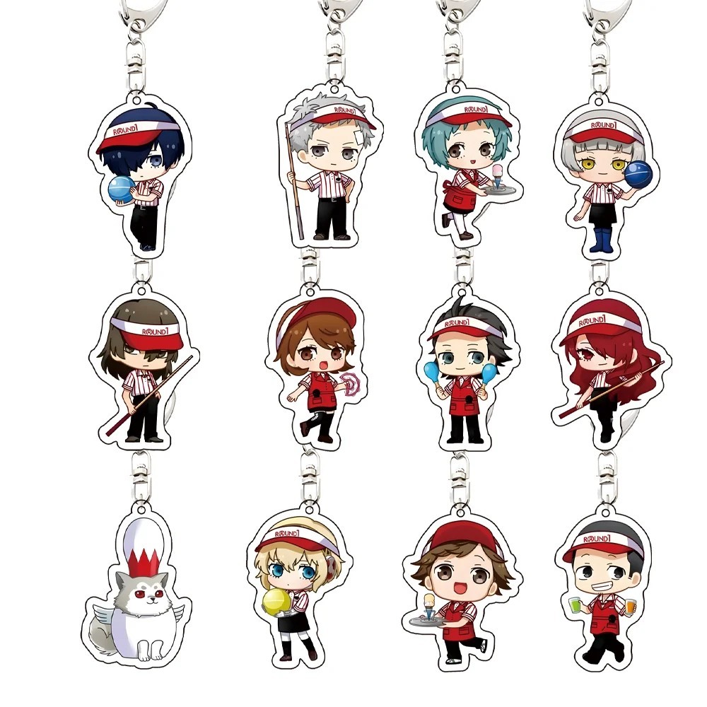 Móc khóa Anime Persona 3 Shinjiro Akihiko Makoto Yuki Mitsuru Aigis mica Acrylic phụ kiện trang trí 