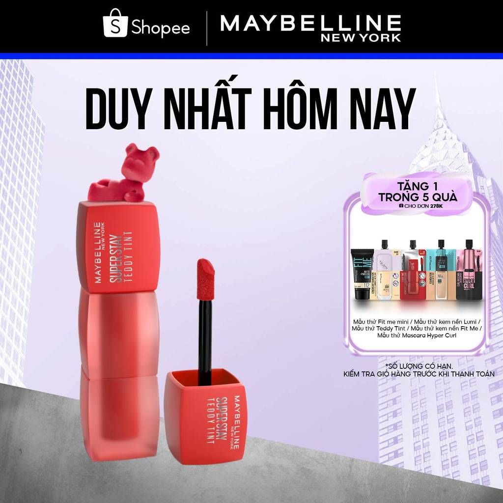 Son Kem Bông Bền Màu Superstay Teddy Tint Maybelline New York 5ml