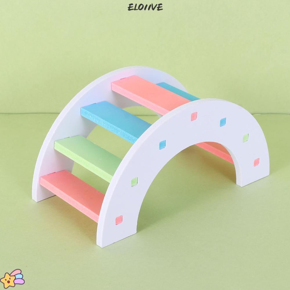 ELO11VE Hamster House Hamster Phụ Kiện Xoay Bằng Gỗ Gerbil