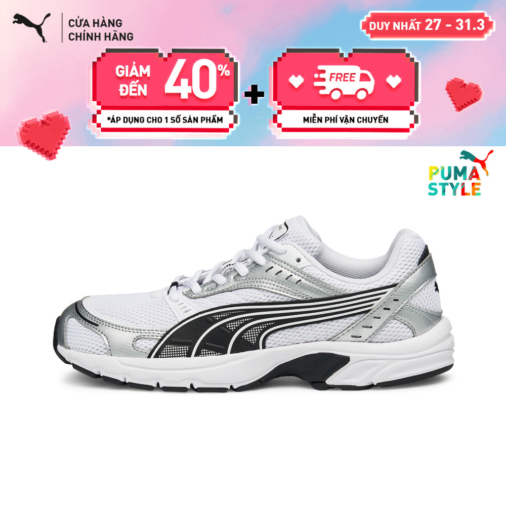 Giày Thời Trang PUMA Unisex Axis White-Black-Silver Màu Trắng