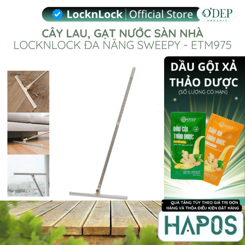 Cây lau sàn phẳng , gạt nước sàn nhà , chổi gạt kính đa năng Sweepy - ETM975 - HAPOS LHL