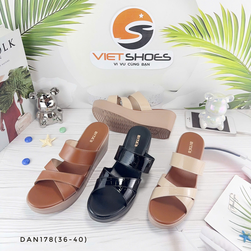 DÉP QUAI NGANG ĐẾ XUỒNG NỮ BITAS CHÍNH HÃNG ẢNH SHOP TỰ CHỤP 100% DYN178