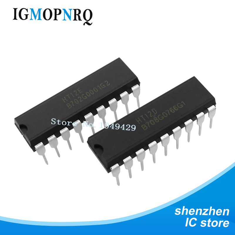 10 CÁI 5 CÁI HT12D và 5 CÁI HT12E DIP18 (HT-12D + HT-12E) HT12 mới