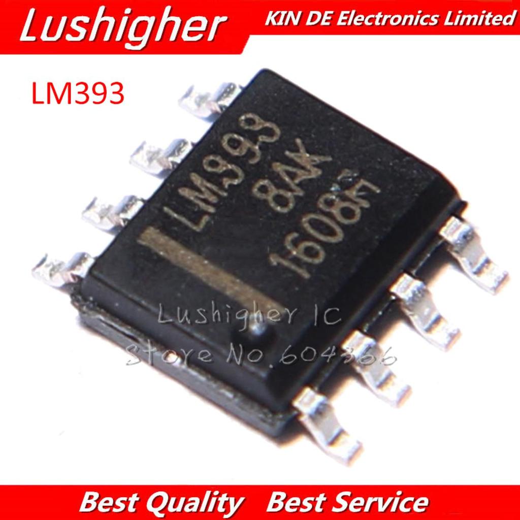 100 Chiếc LM393D LM393 SOP8 LM393DR SOP SMD Khuếch Đại Mới Ban Đầu IC