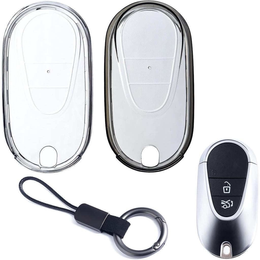 Chìa Khóa Ô Tô Fob Cover Móc Khóa Tương Thích Với Mercedes Benz C300 C43 S500 S560 GLC 300 EQE 350 5