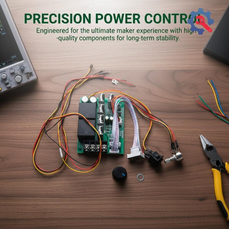 [AT] Màn hình kỹ thuật số 40A Bộ điều khiển điều khiển tốc độ PWM Đầu vào động cơ DC 12V 24V 36V Mô-