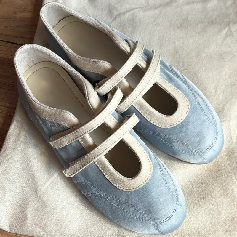 Sheepskin Version~Genuine leather flat comfortable ballet shoes, simple round-toe single shoes, new 