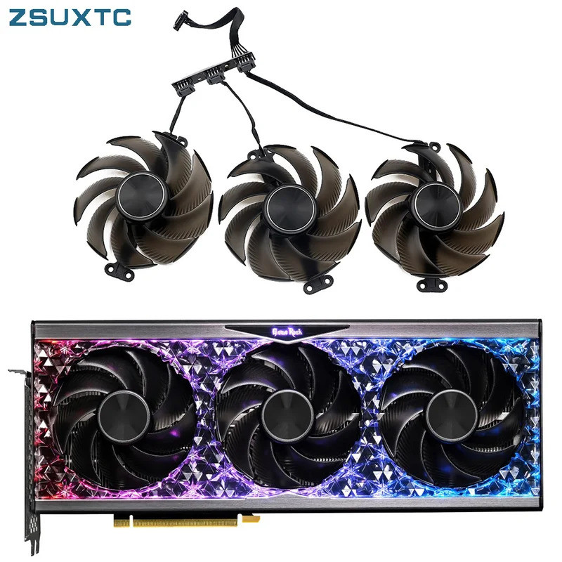 HL Phong cách mới RTX4090GameRock Quạt làm mát Card đồ họa 90mm Thích hợp cho Palit GeForce RTX4090 