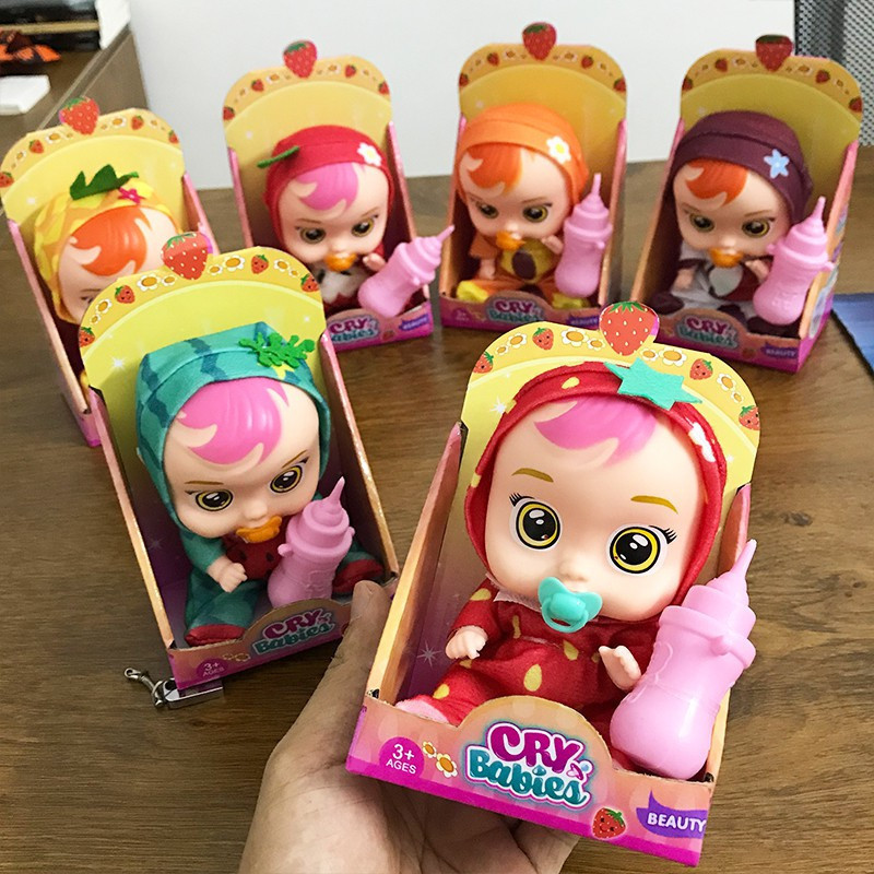 [Dòng sản phẩm trái cây dễ thương] Đồ chơi phong cách mới Bộ búp bê bé khóc cho bé sơ sinh còn sống 