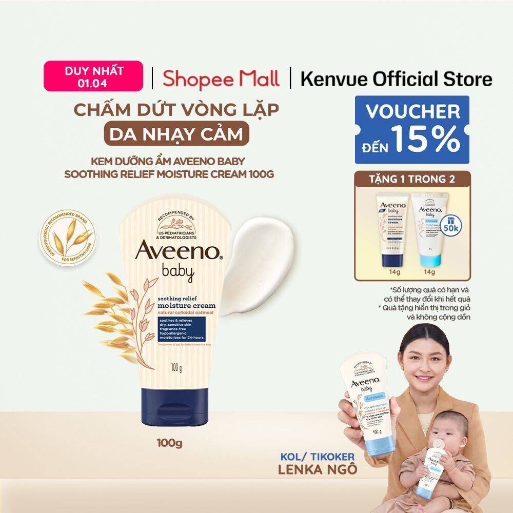 Kem dưỡng ẩm Aveeno Baby Soothing Relief Moisture Cream 100g