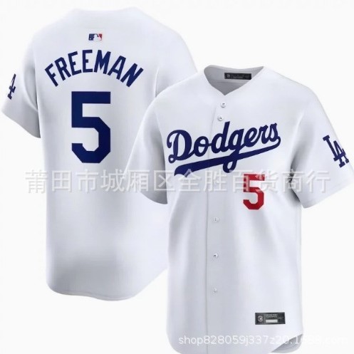 Los Angeles Dodgers Los Angeles Dodgers 5 Freeman Đồng phục bóng chày Phiên bản thành phố Jersey