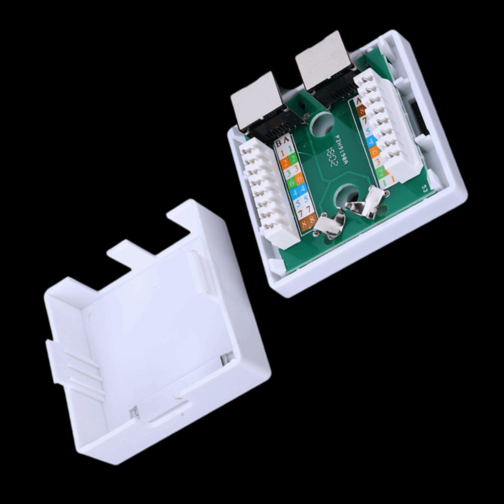 Hộp gắn bề mặt DITIPOO, có ốc vít và băng keo hai mặt Cat 5e Shield RJ45-8P8C Mount Box, Dễ dàng gắn